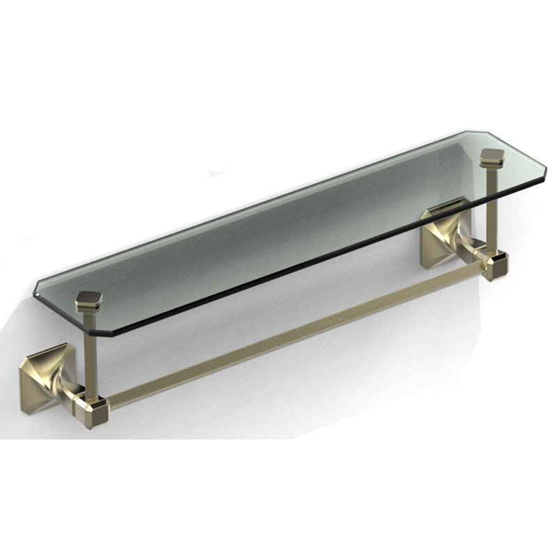 Bathroom Metal Towel Rack With Glass Panel
