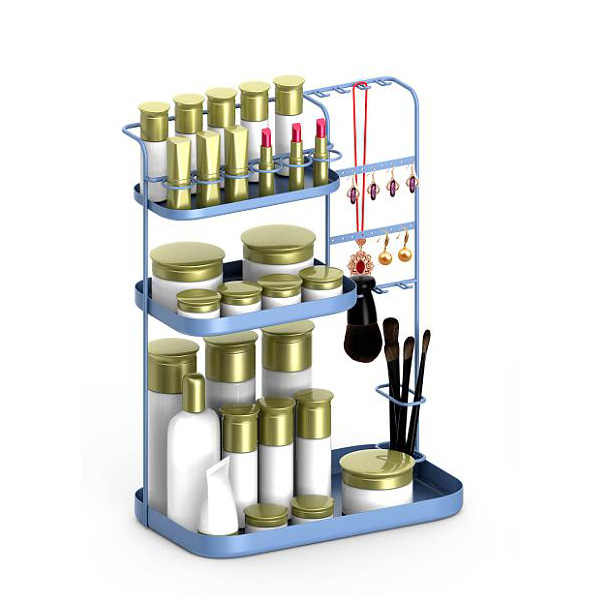 Three Layers Cosmetics Jewelry Storage Rack